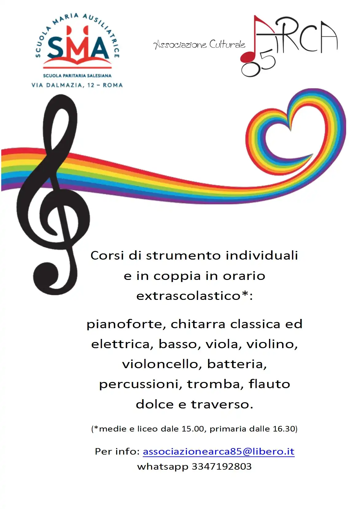 Coro della scuola e Corsi di Strumento